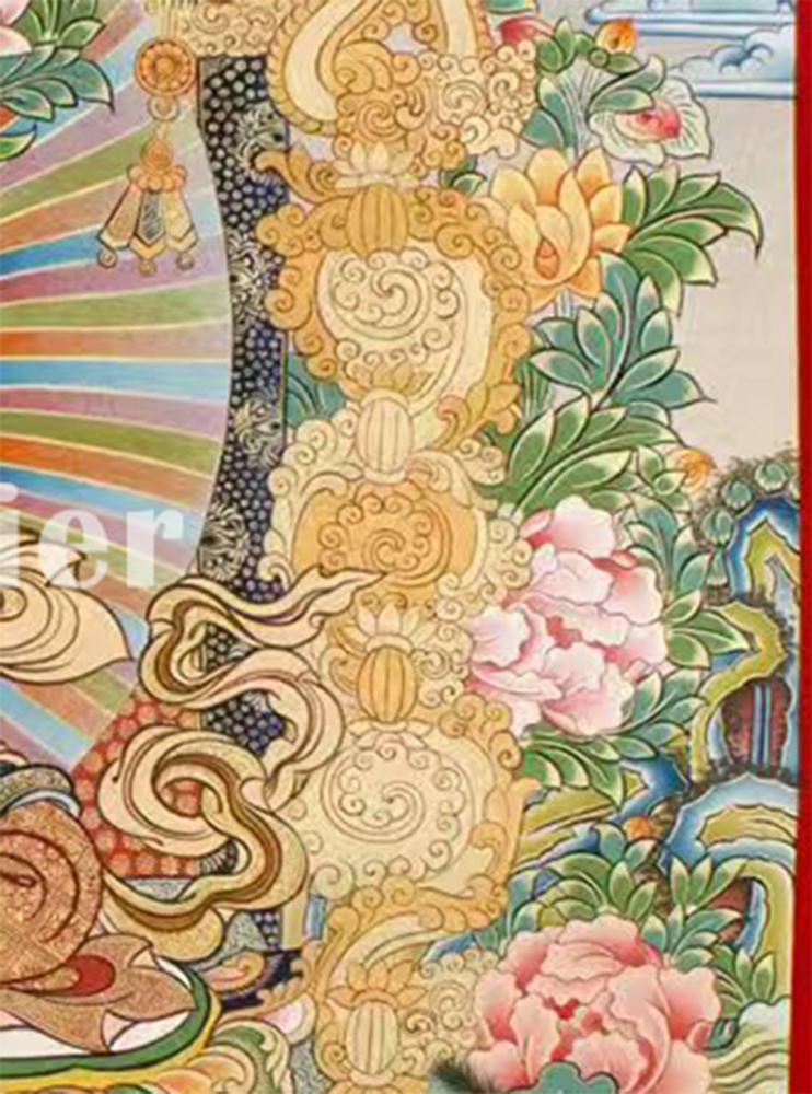 White Tara Original Hand-Painted Thangka | Kwan Yin Female Goddess