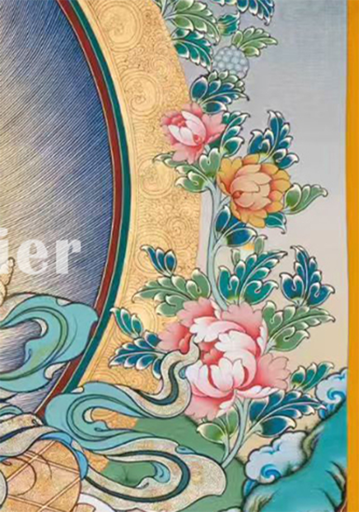 Buddha Vairochana Thangka | Dhyani Buddha of Cosmic Wisdom & Enlightenment