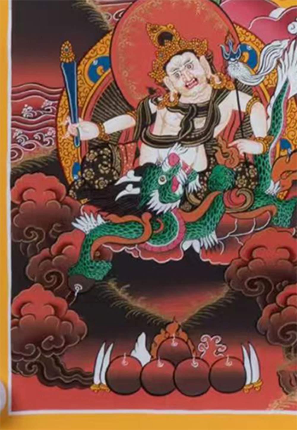Namtoshe with Five Dzambhalas | Buddhist Wealth Deities