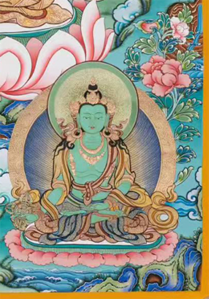 Buddha Vairochana Thangka | Dhyani Buddha of Cosmic Wisdom & Enlightenment