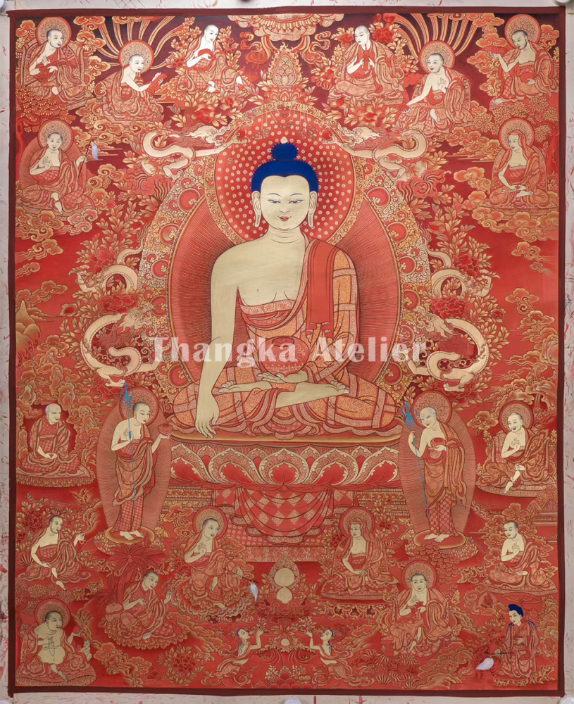 Shakyamuni Buddha With Disciples | Symbol of Enlightenment and Inner Peace