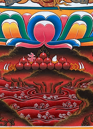 Hand-Painted Thangka of Manjushri Bodhisattva