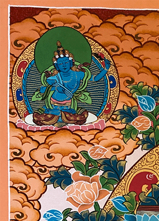 Hand-Painted Thangka of Manjushri Bodhisattva | Symbol of Great Wisdom