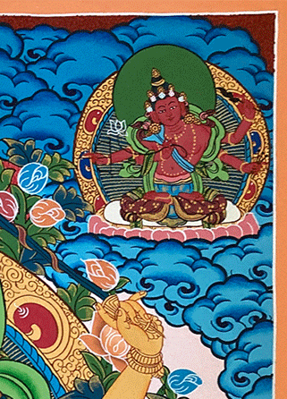 Hand-Painted Thangka of Manjushri Bodhisattva | Symbol of Great Wisdom