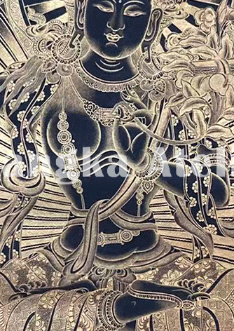 Hand-painted thangka of Manjushri Bodhisattva | Golden Thangka | Great Wisdom and Compassion