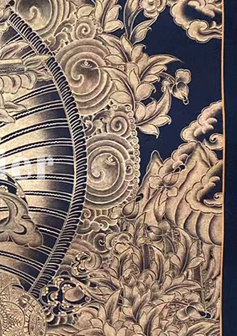 Hand-painted thangka of Manjushri Bodhisattva | Golden Thangka | Great Wisdom and Compassion