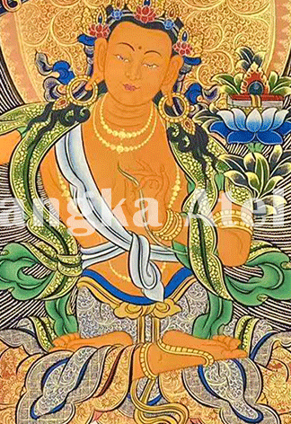 Hand-Painted Thangka of Manjushri Bodhisattva | Great Wisdom ▏Helps Cut Through Ignorance and Suffering ▏Maintains a Pure Heart