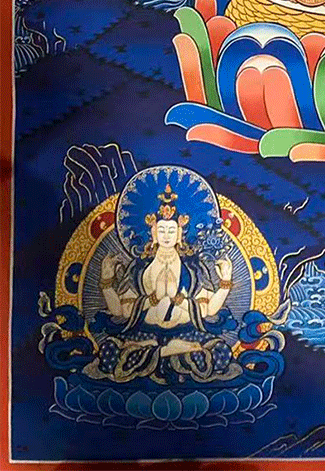Hand-Painted Thangka of Manjushri Bodhisattva | Great Wisdom ▏Helps Cut Through Ignorance and Suffering ▏Maintains a Pure Heart