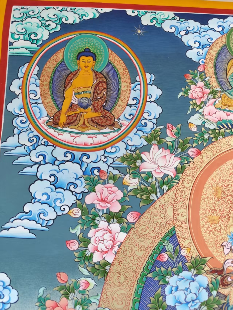 Green Tara Thangka | from Rebkong, China | Color Thangka | The Deity of Swift Deliverance
