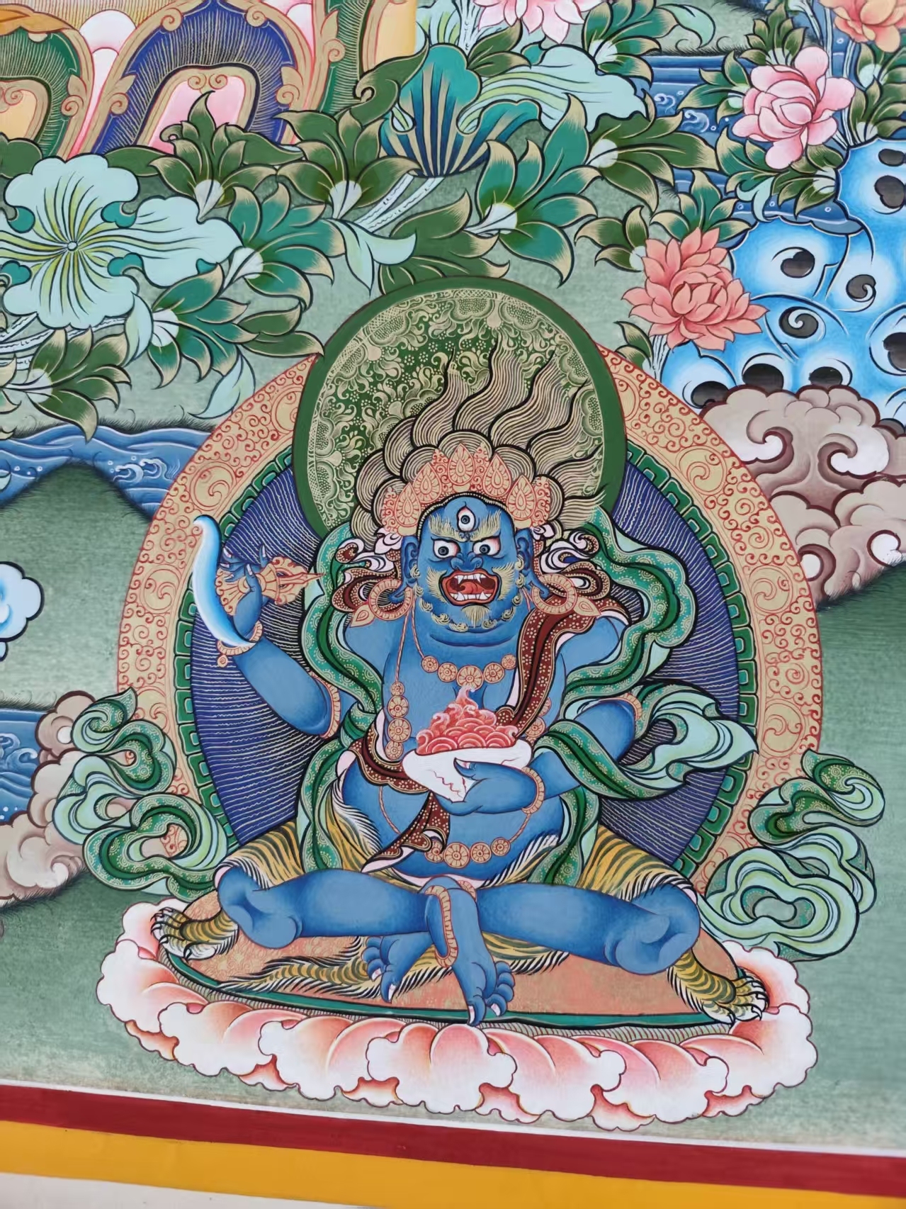 Green Tara Thangka | from Rebkong, China | Color Thangka | The Deity of Swift Deliverance