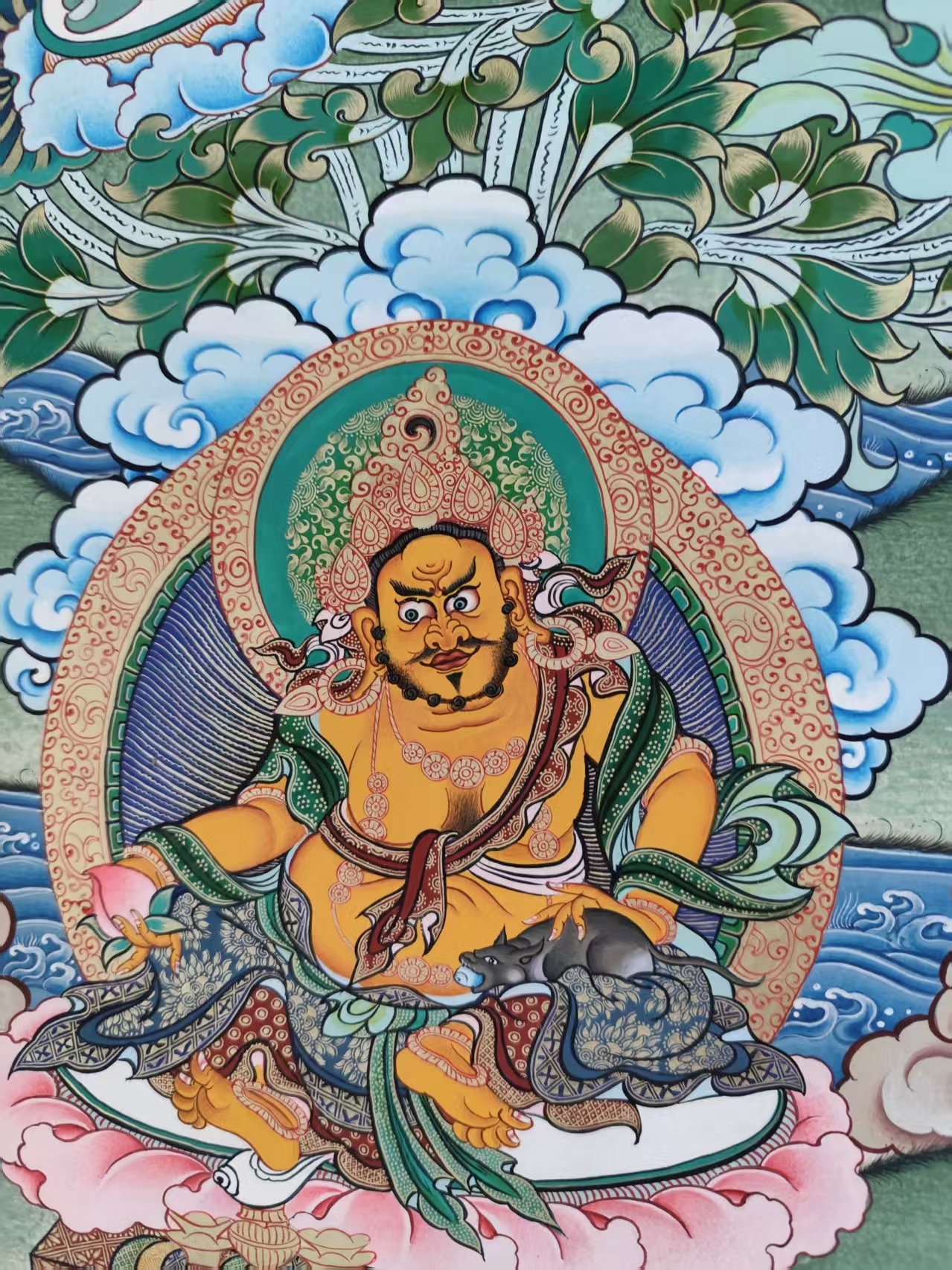 Green Tara Thangka | from Rebkong, China | Color Thangka | The Deity of Swift Deliverance