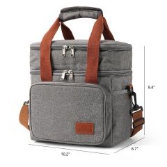 Insulated Double Layer Cooler Lunch Bag