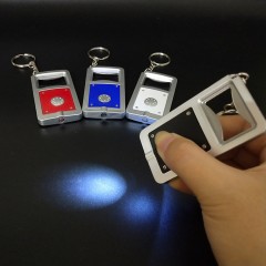 Bottle Opener With Flashlight Keychain