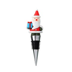 PVC Stand Santa Clause Wine Cork Bottle Stopper