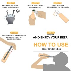 Cooler Stick Beer Chiller Stick With Opener