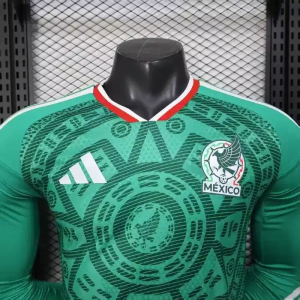 Mexico Authentic Home Kit Long Sleeve Soccer Jersey World Cup 2026
