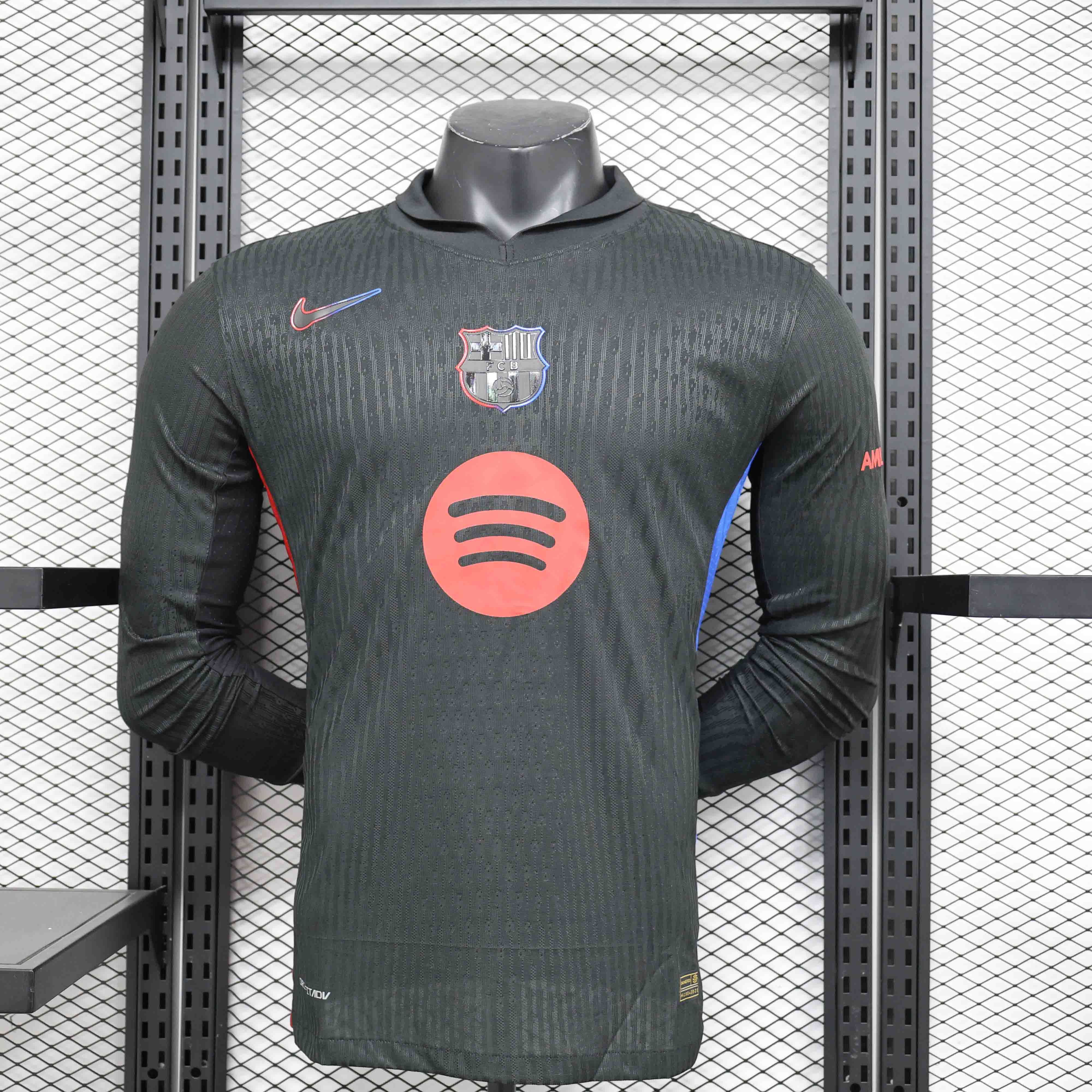 24-25 Barcelona Away Long Sleeve Kit Player Version Shirt Soccer Jersey