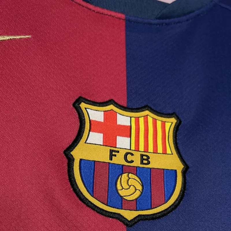 24-25 Barcelona Home Soccer Jersey Without Spofity Text