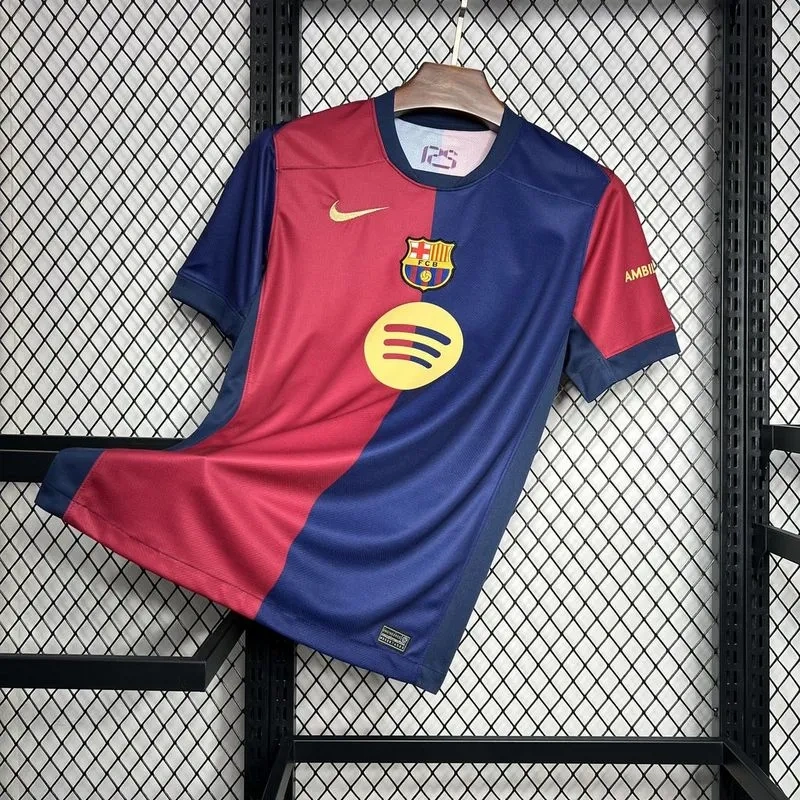 24-25 Barcelona Home Soccer Jersey Without Spofity Text