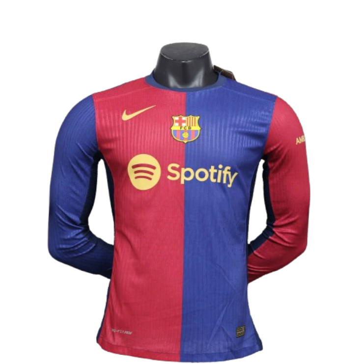 24-25 Barcelona Home Player Version Long sleeve Soccer Jersey