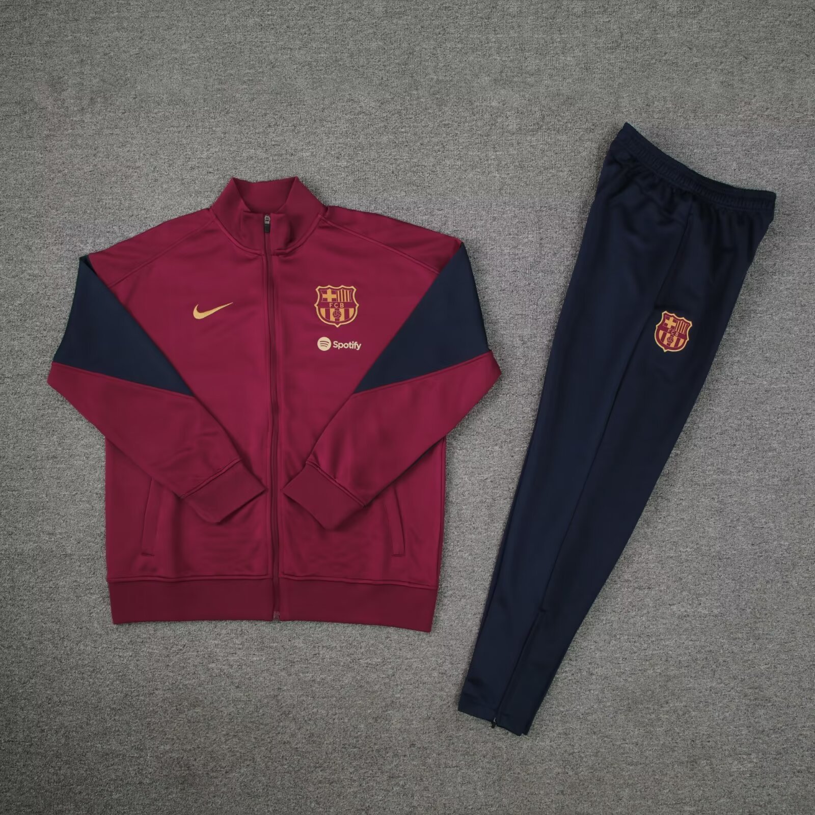 Nike 24-25 Barcelona Long Sleeve Kits Red Jacket Suits Football