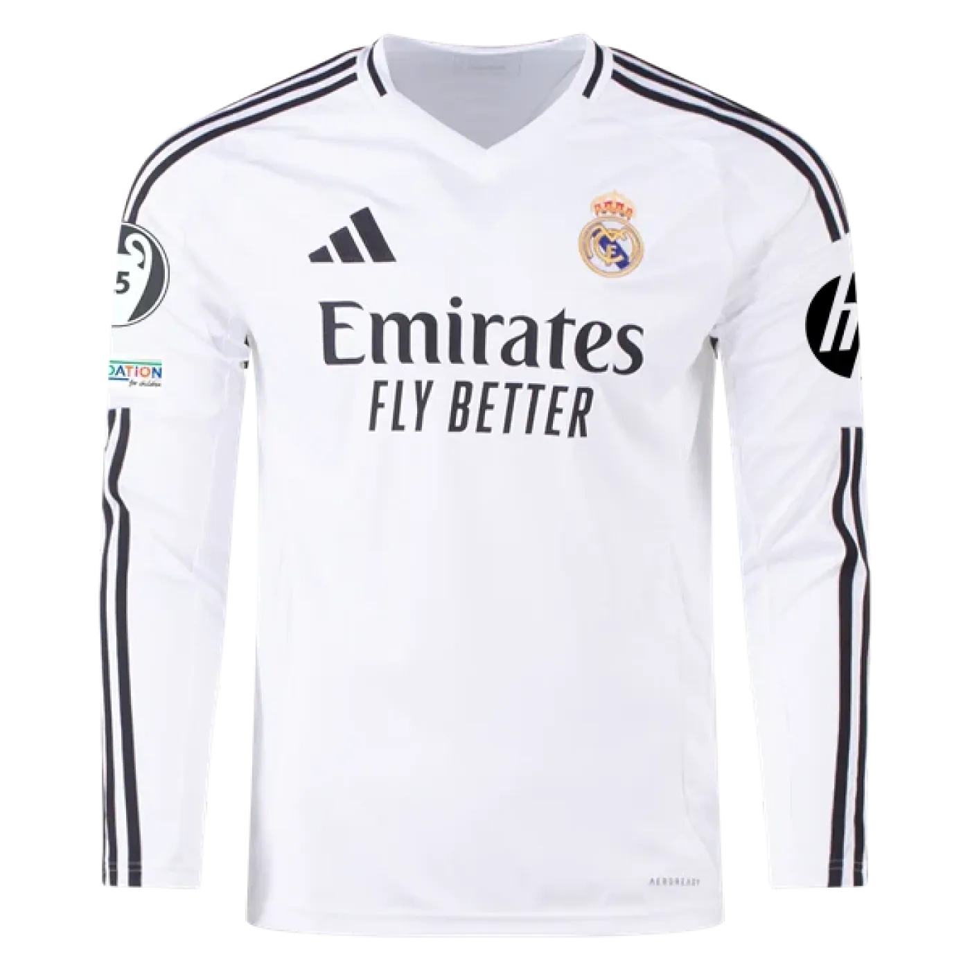 BELLINGHAM #5 Real Madrid Home Long Sleeve Replica Jersey 2024-25