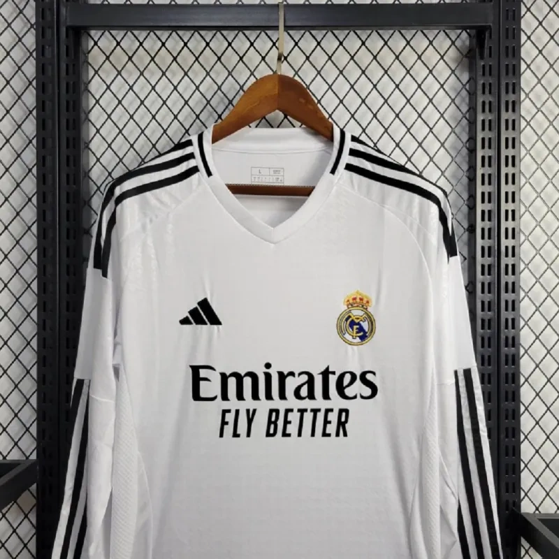 BELLINGHAM #5 Real Madrid Home Long Sleeve Replica Jersey 2024-25