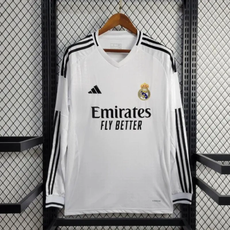 BELLINGHAM #5 Real Madrid Home Long Sleeve Replica Jersey 2024-25