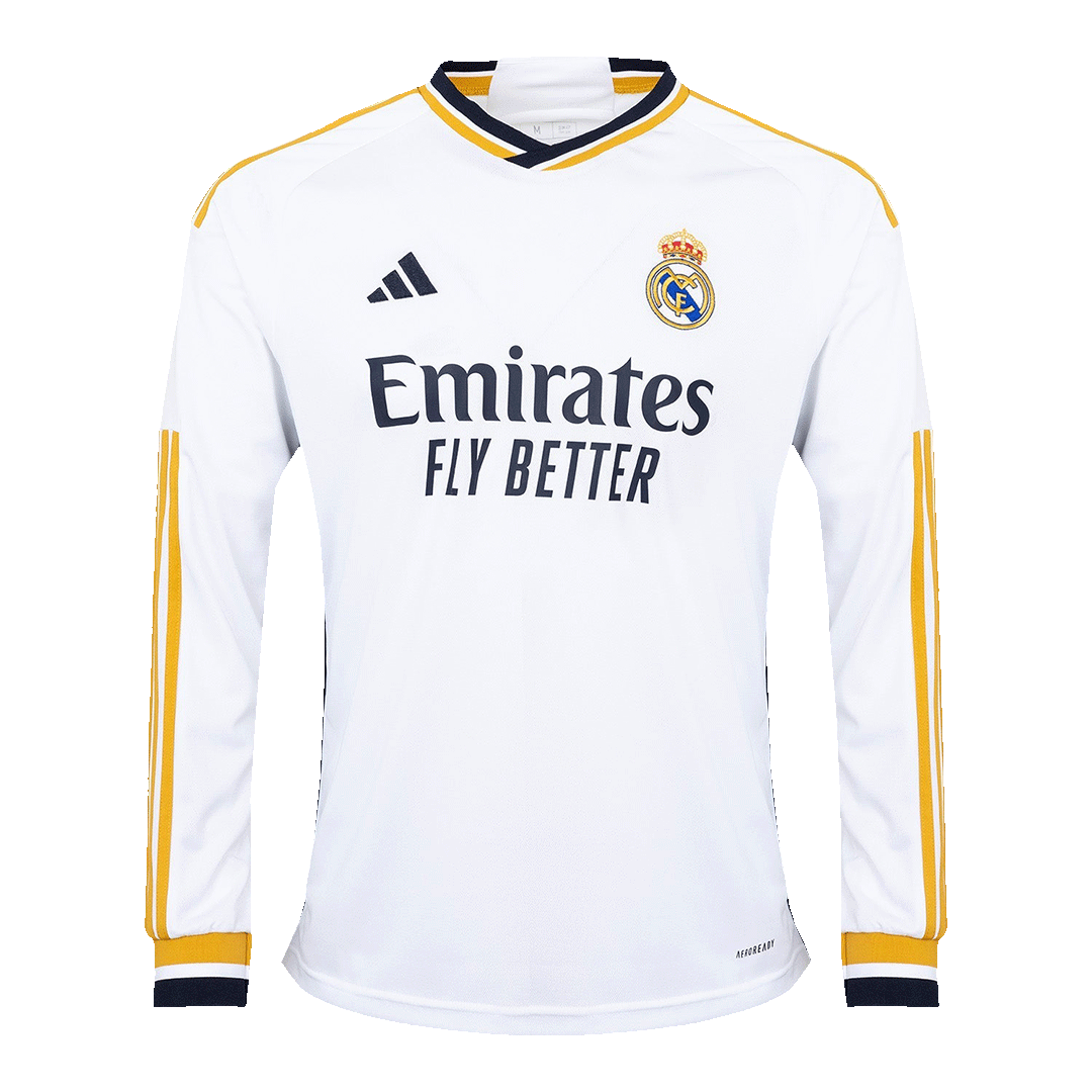 Real Madrid Jersey Home Soccer Jersey Long Sleeve 2023-24
