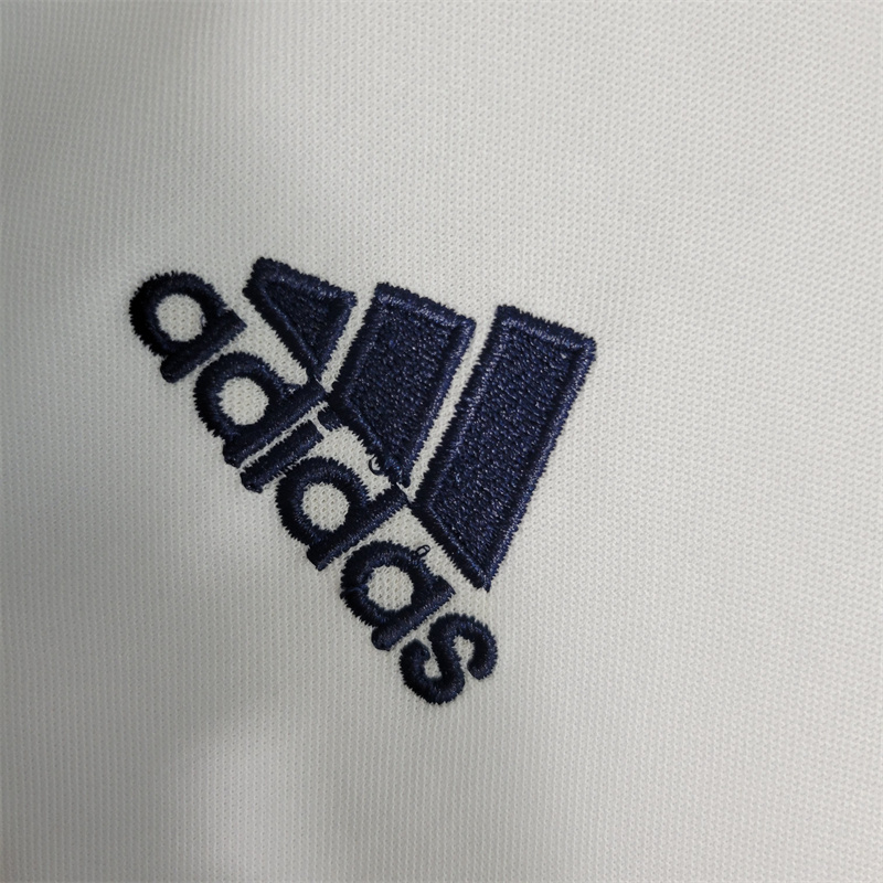 Adidas Real Madrid Retro Long Sleeve Home Jersey White 2016-17