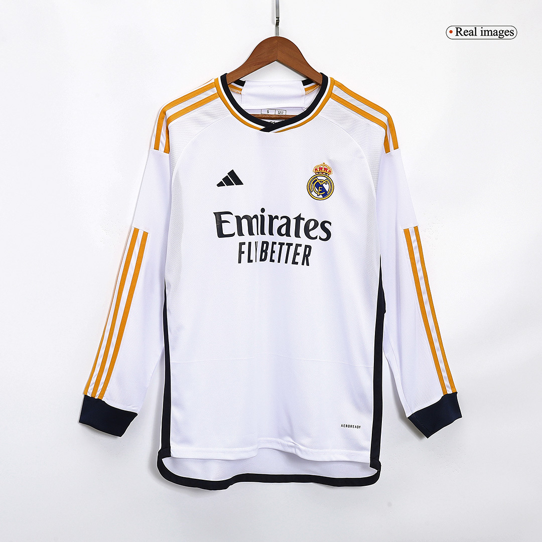 Real Madrid Jersey Home Soccer Jersey Long Sleeve 2023-24