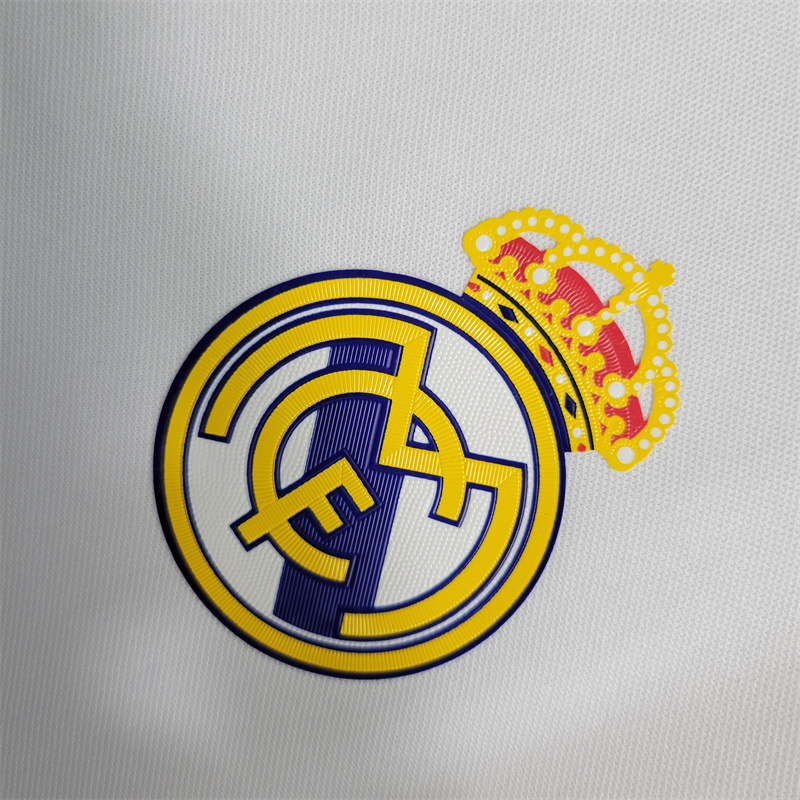 Adidas Real Madrid Retro Long Sleeve Home Jersey White 2016-17