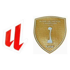 3 la liga badge & 2024 intercontinental champions badge 