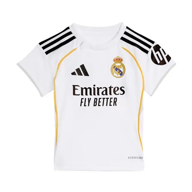 Kids Real Madrid Home Kits Soccer Jersey 25-26