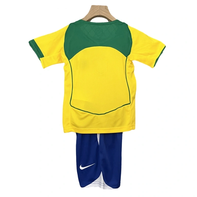 Kids Brazil World Cup Home Retro Kits 2004