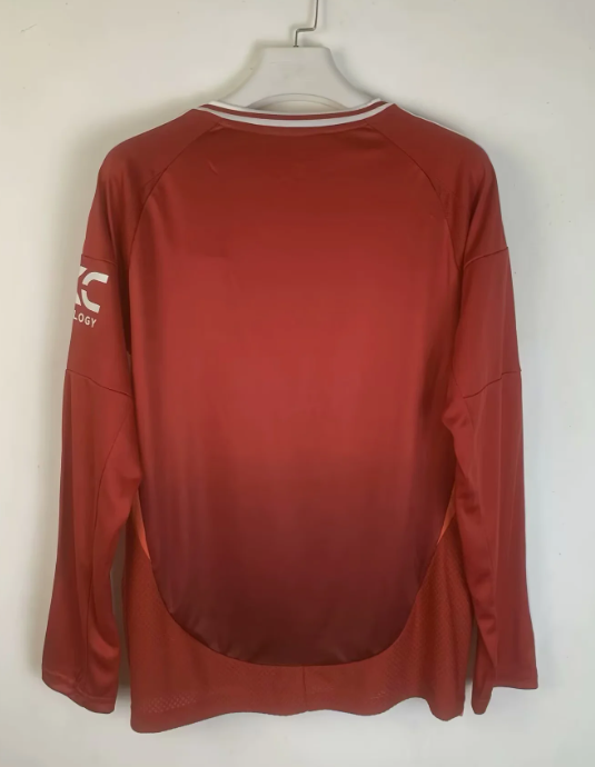 2024/2025 Long Sleeve Manchester United Home Football Shirt 1:1 Thai Quality