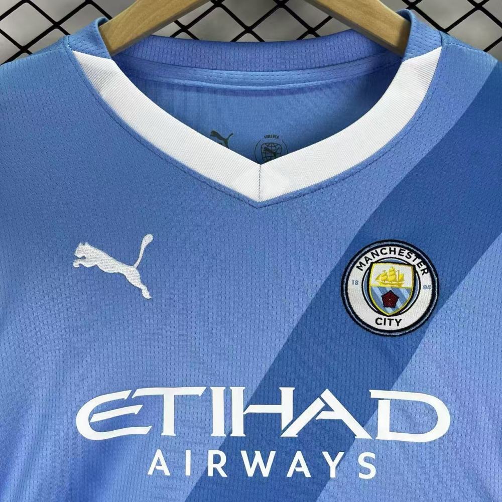 2025/2026 Manchester City Home Football Jersey 1:1 Thai quality Kids Size