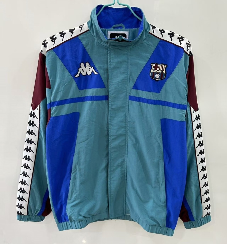1992/1995 Retro Barcelona Windbreaker Green Jersey 1:1 Thai Quality