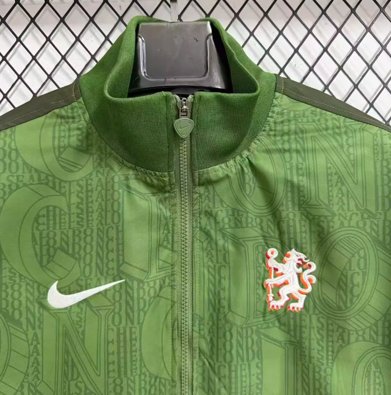 2025/2026 Chelsea Windbreaker Military Green Training Football Shirt 1:1 Thai Quality