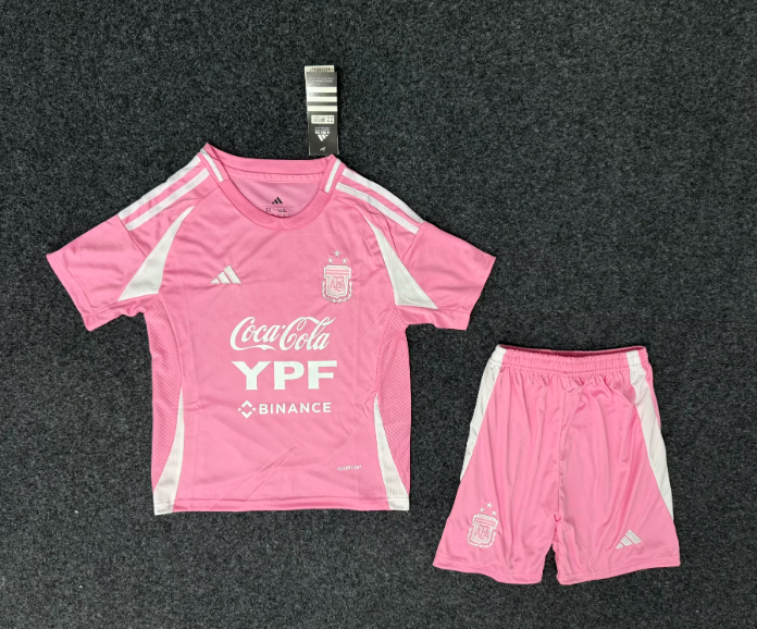 2025/2026 Argentina Away pink Football Shirt 1:1 Thai Quality Kids Size