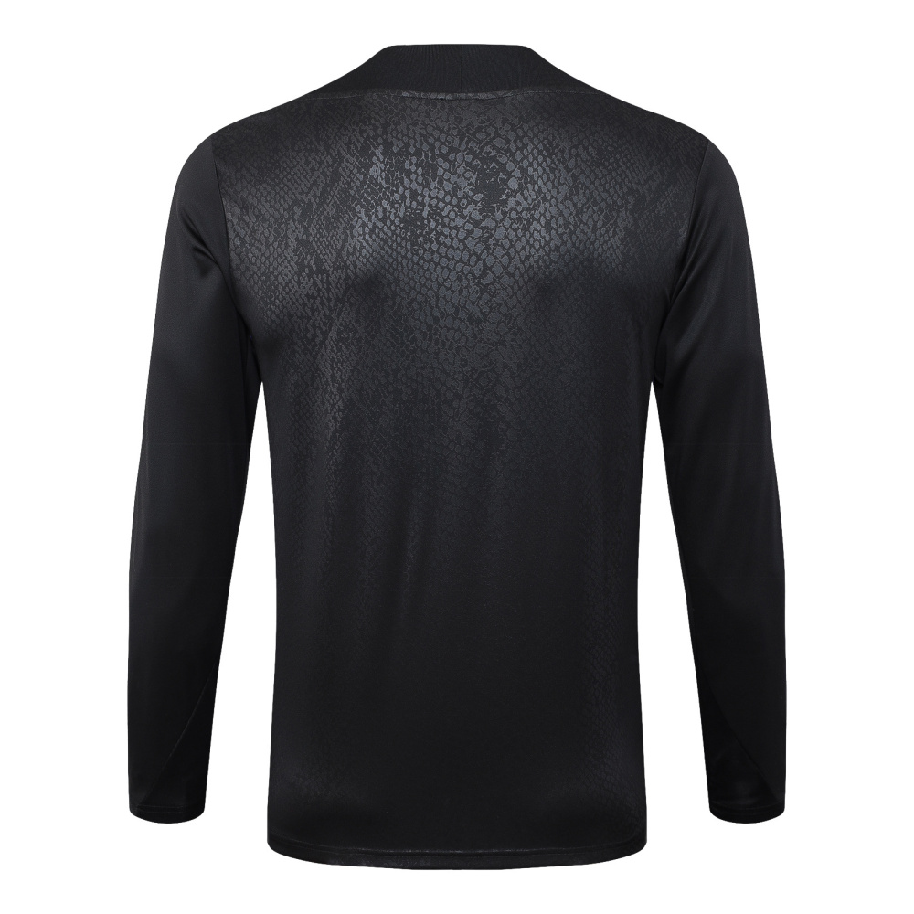 2025/2026 Barcelona Half-Pull Training Suit Black joint edition Jersey Set 01