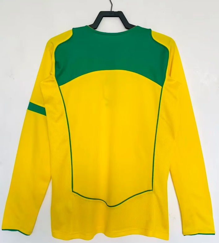2024 Retro Long Sleeve Brazil Home Football Jersey 1:1 Thai Quality