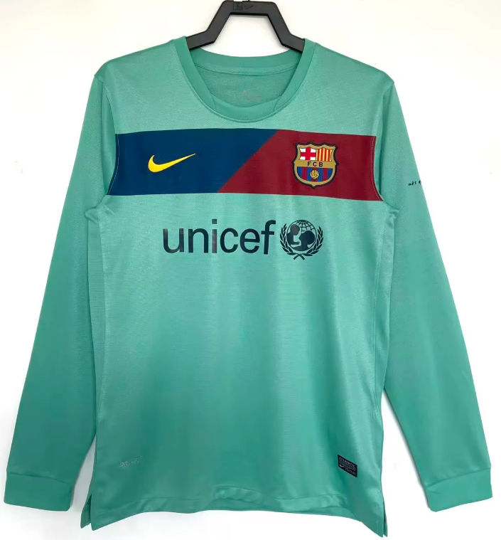 2010/2011 Long Sleeve Retro Barcelona Away Football Shirt 1:1 Thai Quality