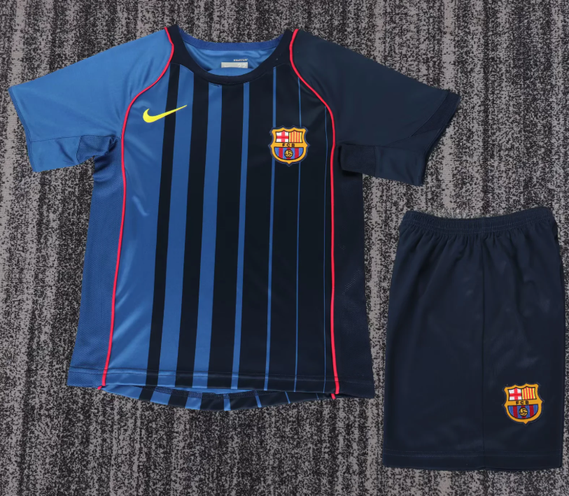 2004/2005 Retro Barcelona Away Football Shirt 1:1 Thai Quality Kids Size