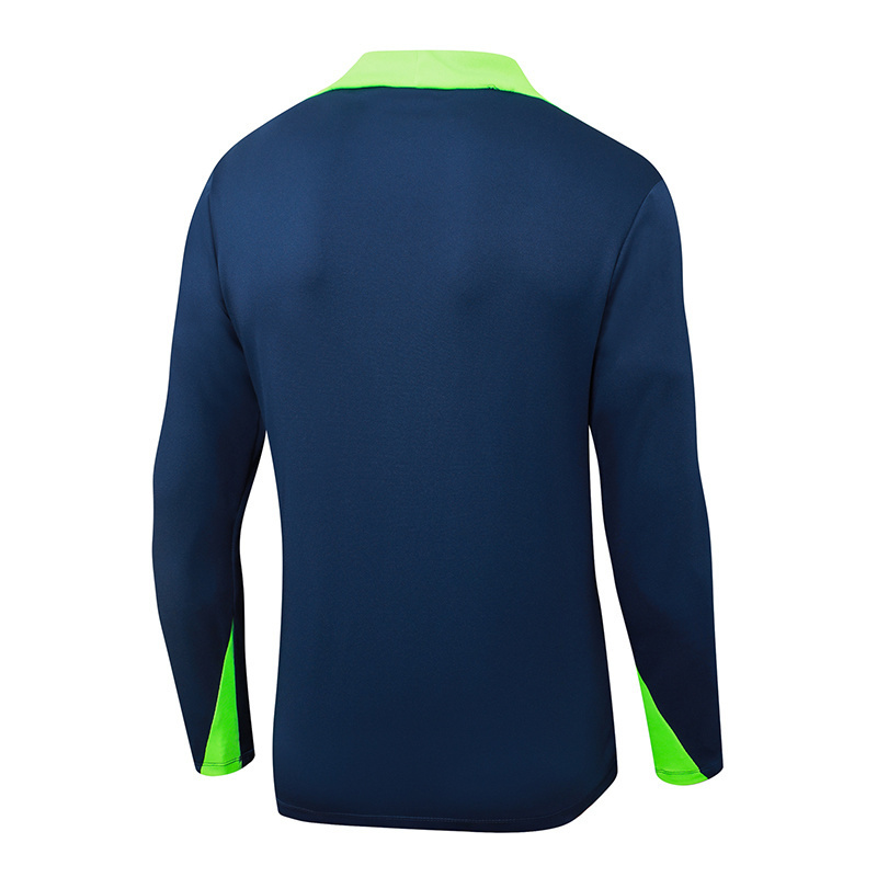 2025/2026 Brazil Half-Pull Training Suit Royal Blue Jersey Set
