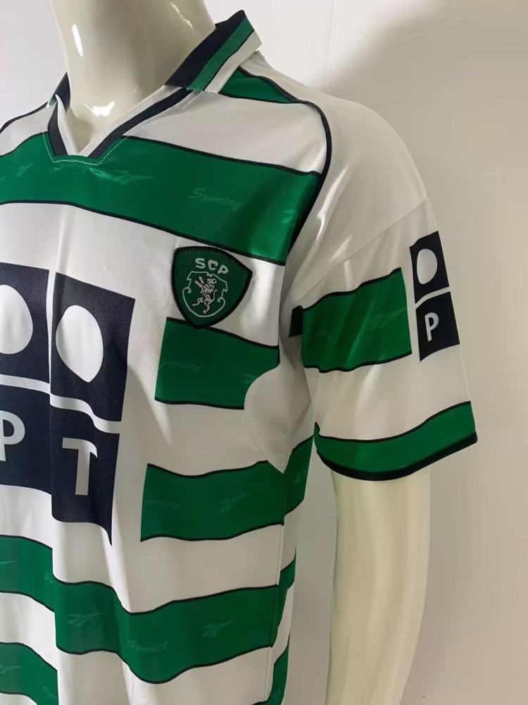 2001-2002 Retro Sporting Lisbon Home Football Shirt 1:1 Thai Quality