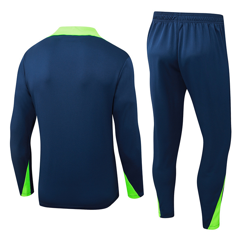 2025/2026 Brazil Half-Pull Training Suit Royal Blue Jersey Set