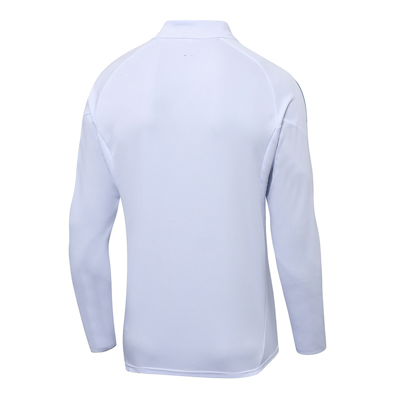 2025-2026 Real Madrid White Half-Pull Training Suit Football Shirt 1:1 Thai Quality Set 01