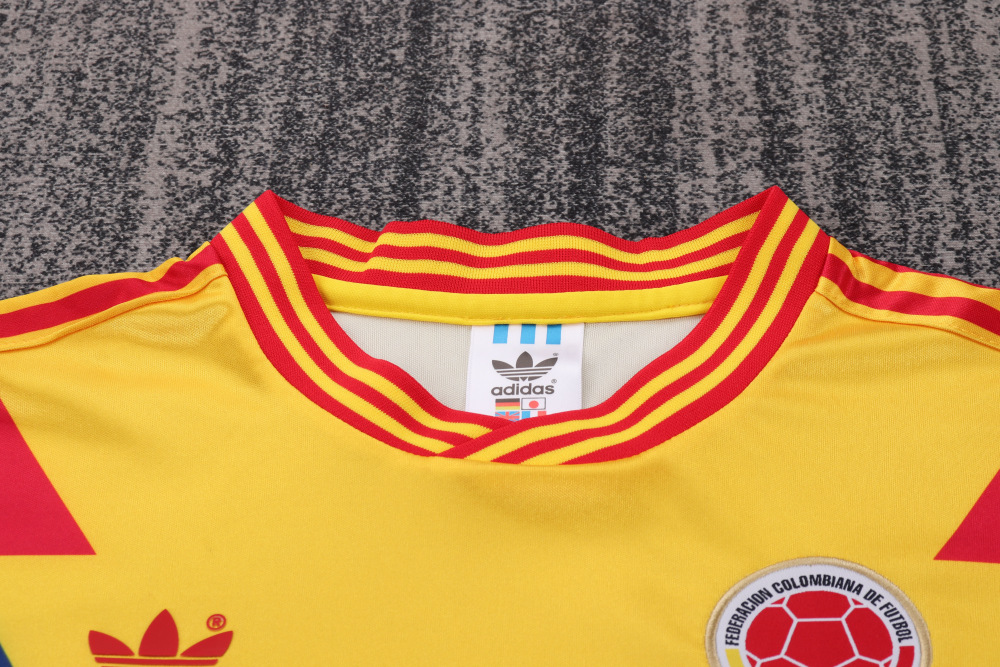 1990 Retro Colombia National Home Football Shirt 1:1 Thai Quality Kids Size