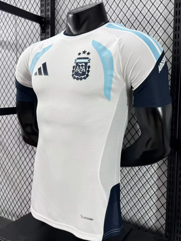 2026 Player Version Argentina Training Suit White Football Shirt 1:1 Thai Quality